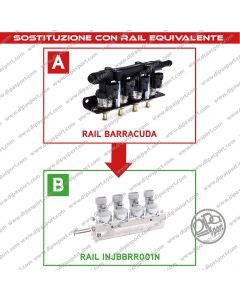 INJBBRR001N Rail Iniettori Gas Equivalenti Barracuda