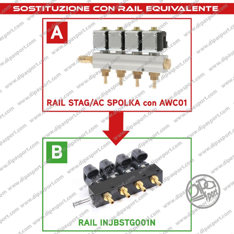 INJBSTG001N Rail Iniettori Gas Equiv. Stag/Ac Spolka