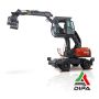 Centralina per caricatore gommato Atlas 180MH: controllo potenza e idraulica, protezione motore, diagnostica e anti ribaltamento per un utilizzo in sicurezza
