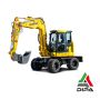 Dispositivo elettronico di gestione trazione escavatore gommato Komatsu: 2wd, 4wd e sterzata granchio per maggiore stabilità e fluidità di marcia || 60C14586600