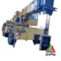 Modulo LMI per gru Locatelli: centralina di sicurezza che elabora sensori di braccio, pressione e angolo, calcola il carico e invia dati al pannello DS160 || LMI